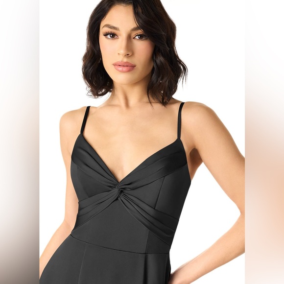 Azazie Vivi Bridesmaid Dress in Black - Size 6 - Picture 5 of 10